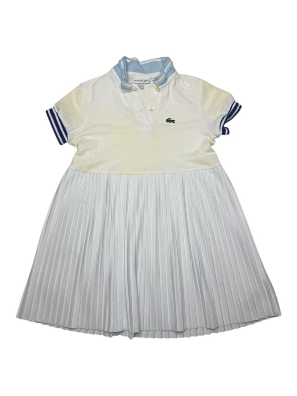 Lacoste Girls Classic White Polo Dress Small